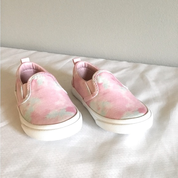 Toddler girls pink slip on sneakers - Picture 3 of 7